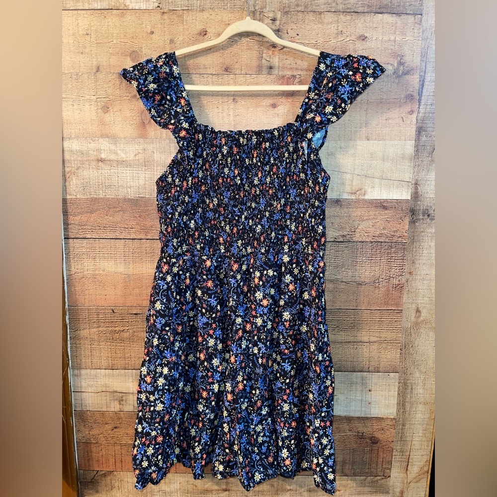 Time And Tru Women's Smocked Eyelet Dress - Picture 3 of 6